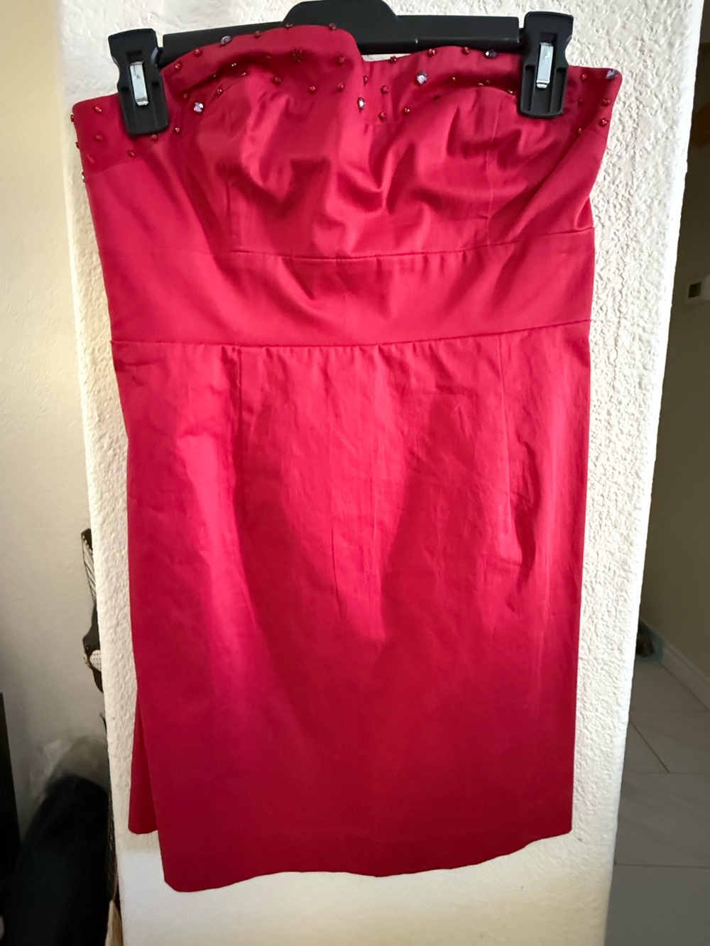 Free People : Junior’s (Size 6) Strapless Red  Dress w/ Rhinestones -NWT